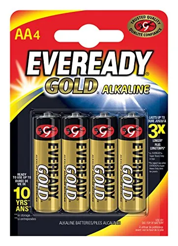 Eveready Gold AA pile alcaline stilo 4 pezzi