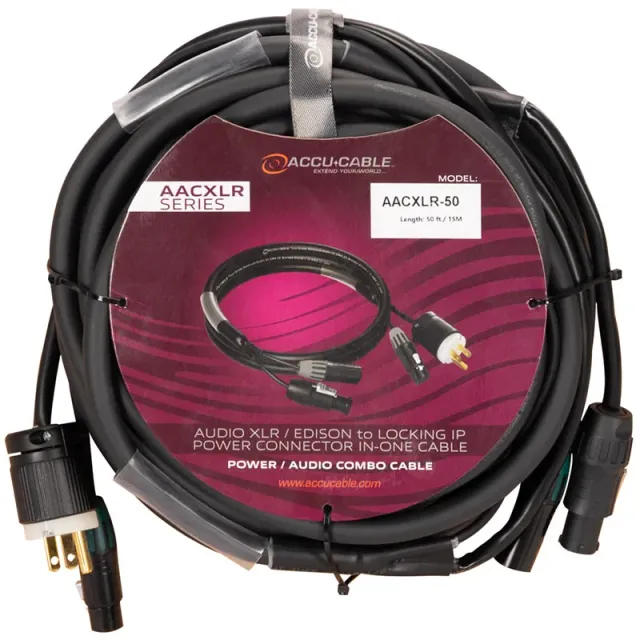 American DJ Accu-Cable AACXLR-50 cavo audio alimentazione 15 m