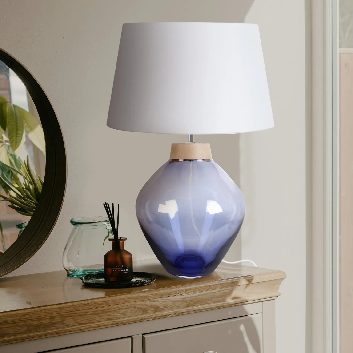 Tosel Winnipeg lampada da tavolo vetro trasparente E27