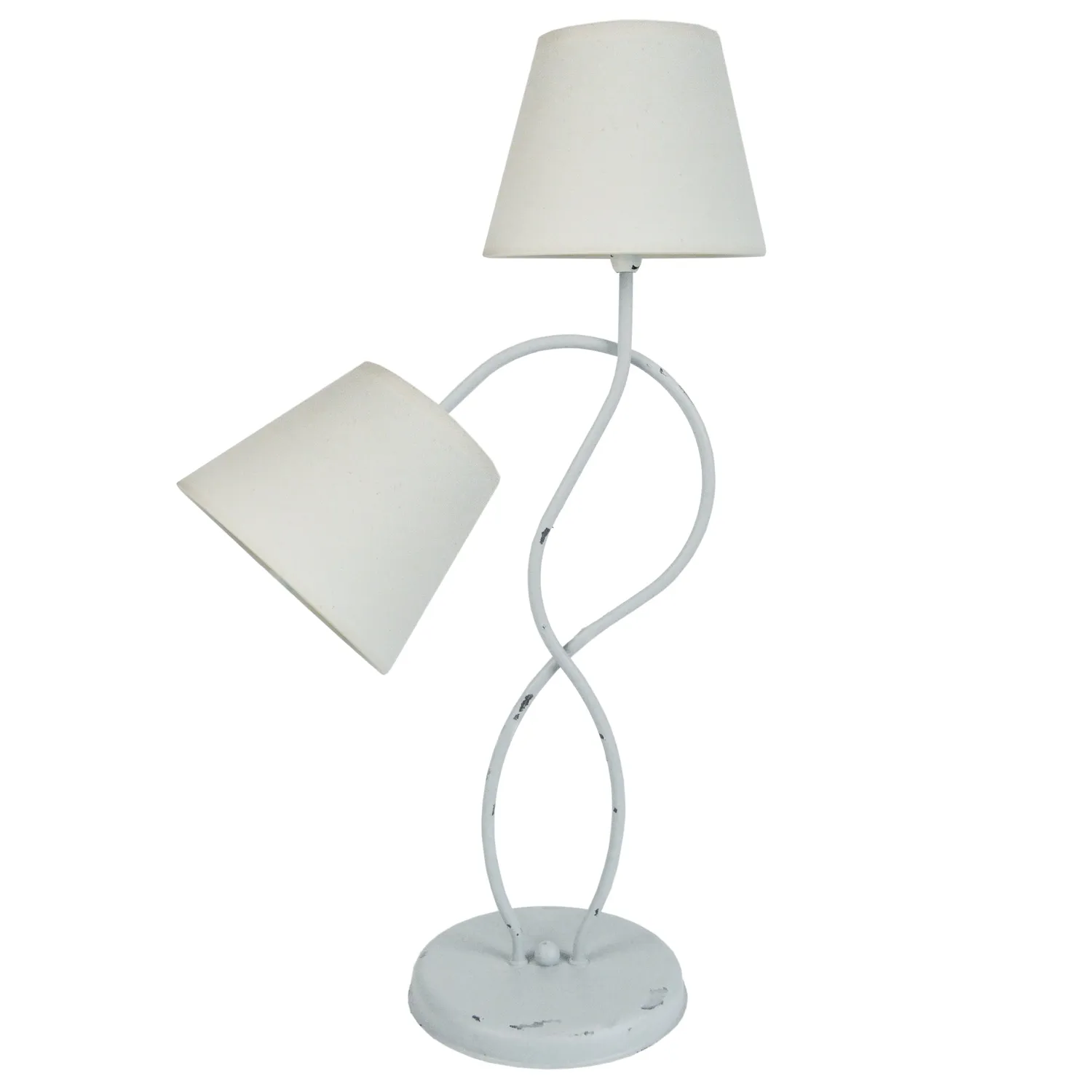 Tosel Balazuc lampada da tavolo crema 2 luci