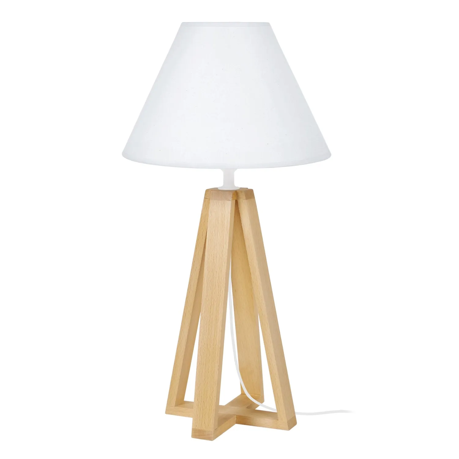 Tosel Linkoping lampada da tavolo naturale 25x50cm legno