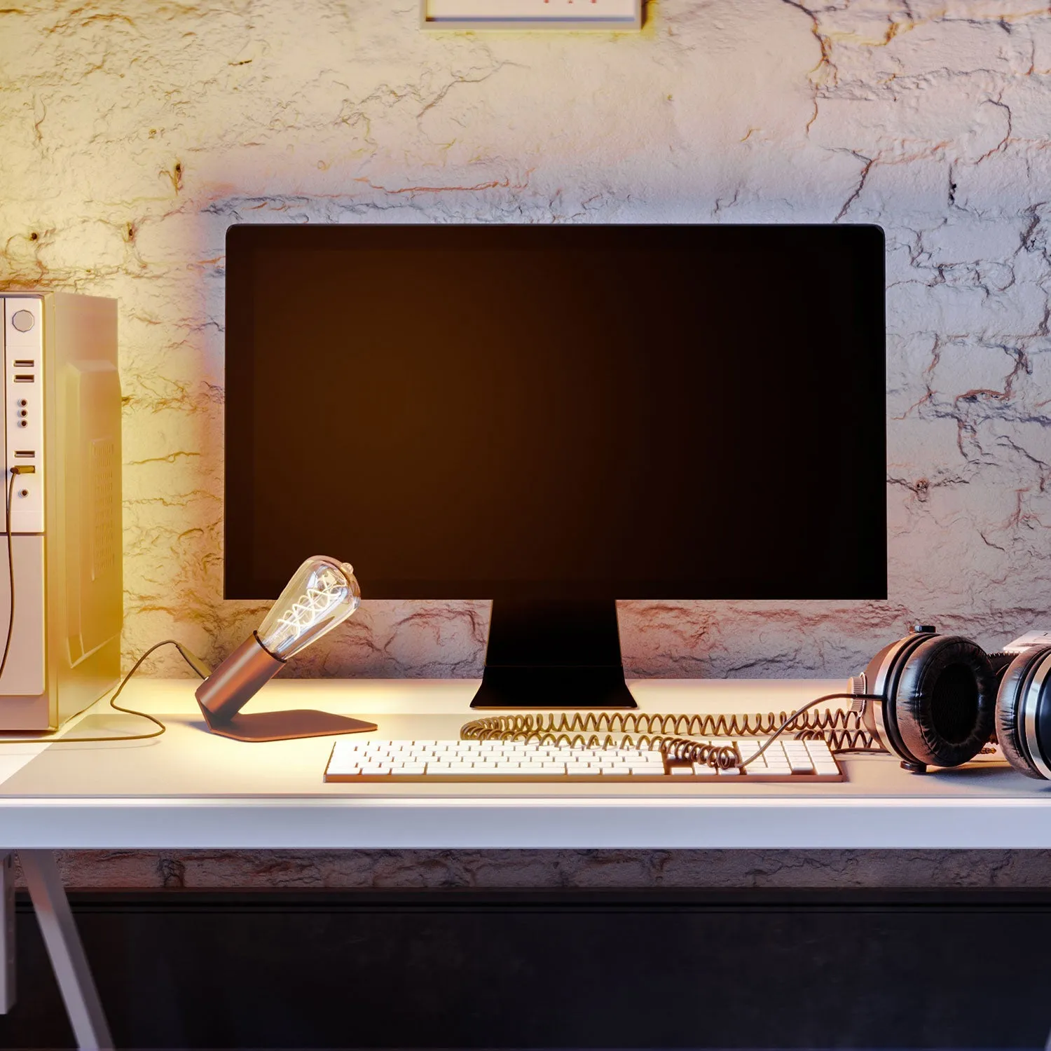 Creative Cables Sì lampada da tavolo ST64 rame satinato USB-C