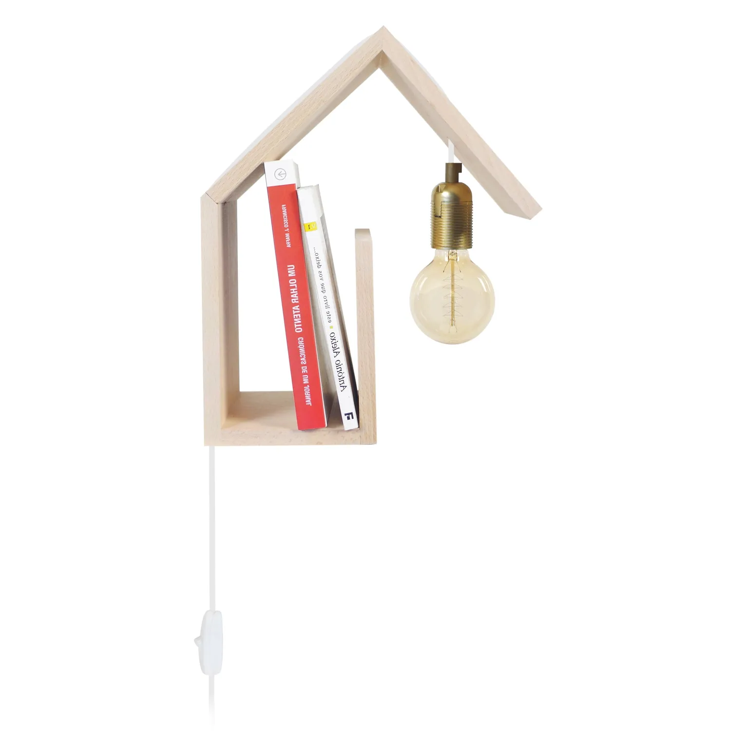 Tosel Cottage G applique legno con mensola 29x36 cm
