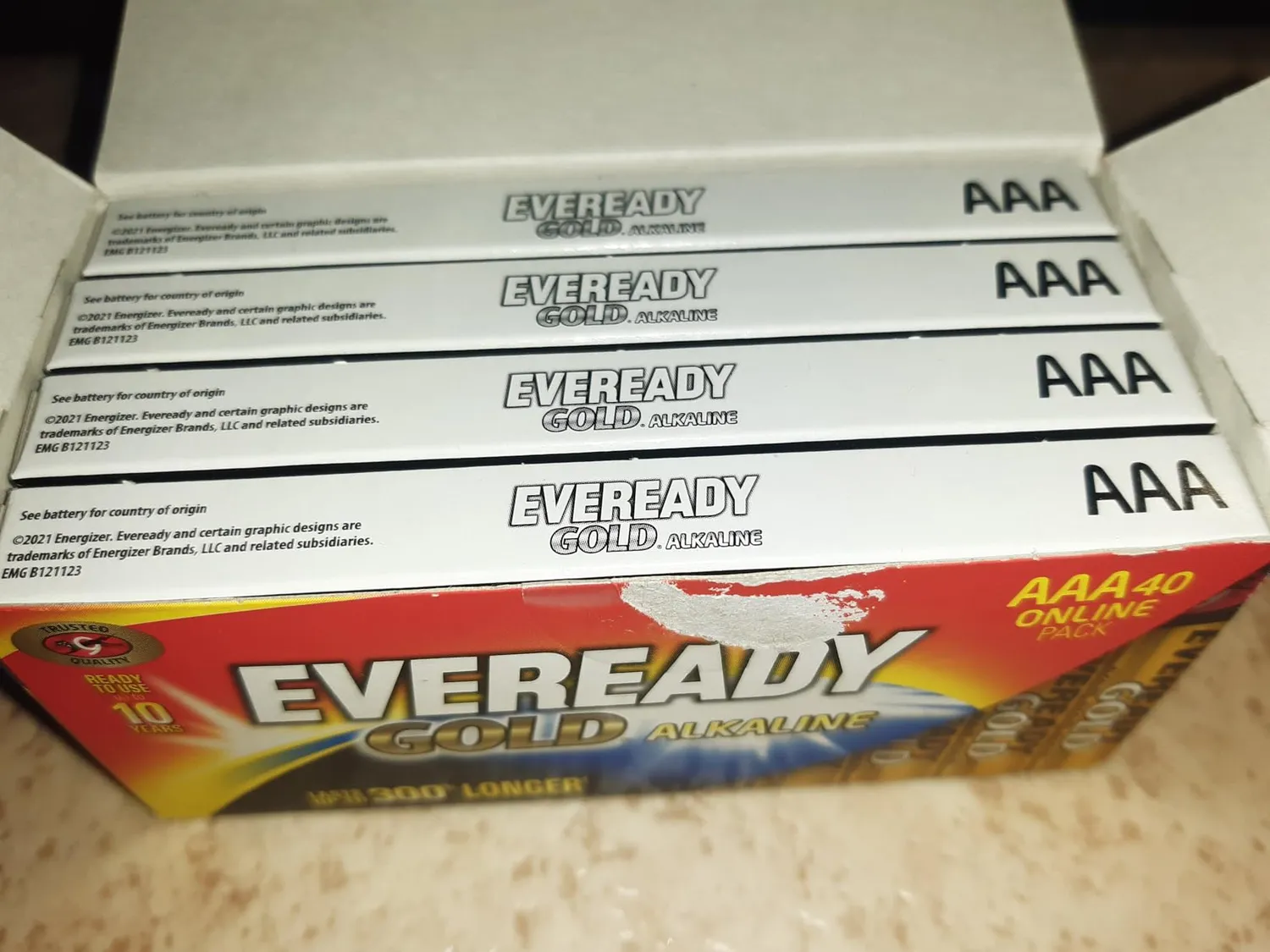 Eveready Gold Batterie Alcaline AA AAA 80 pezzi lunga durata