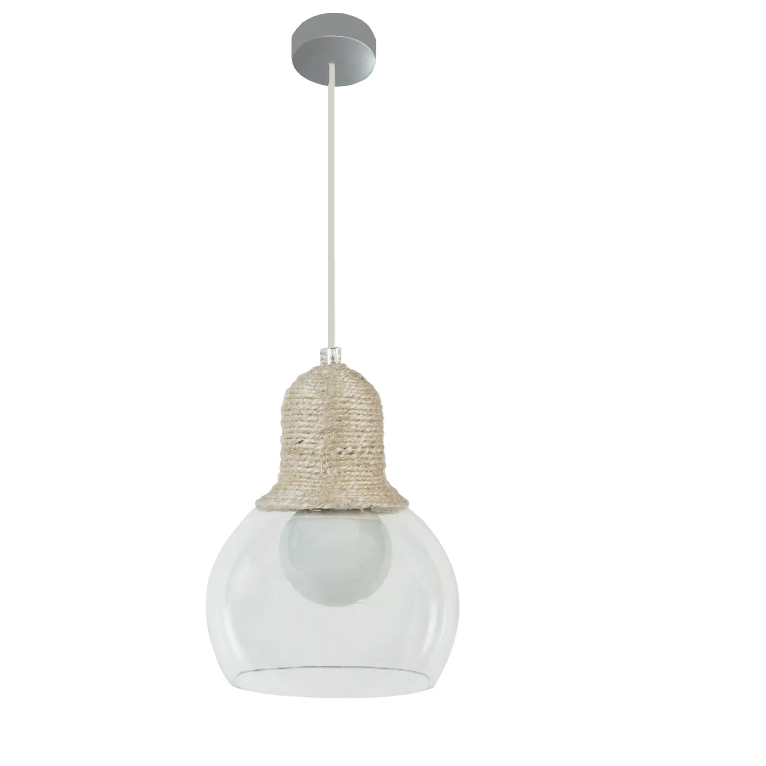 Tosel Cordes sospensione vetro campana trasparente 25x100 cm