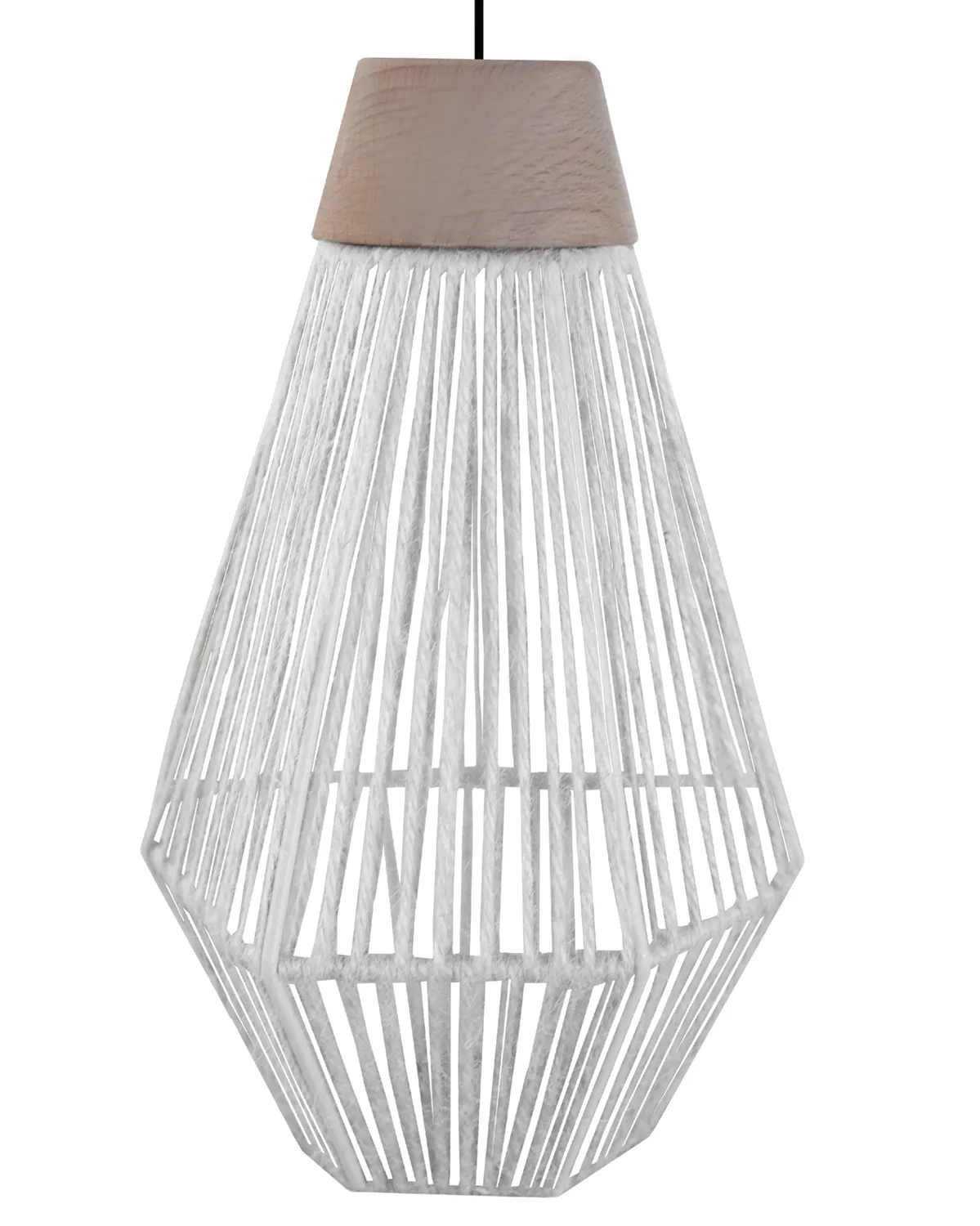 Tosel Perla sospensione corda naturale 20 cm E27