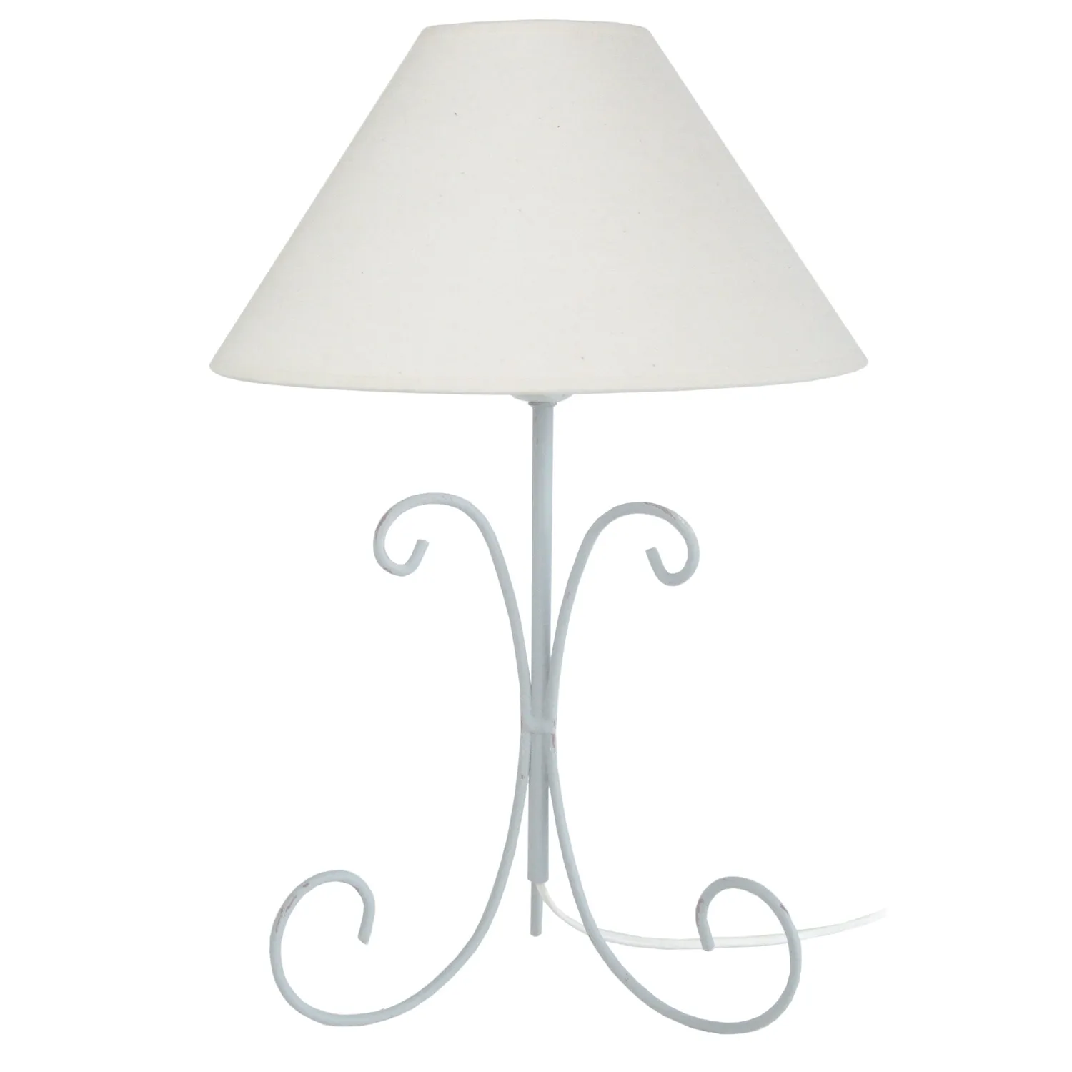 Tosel Carcassonne lampada tavolo 30x51 cm bianco ecru