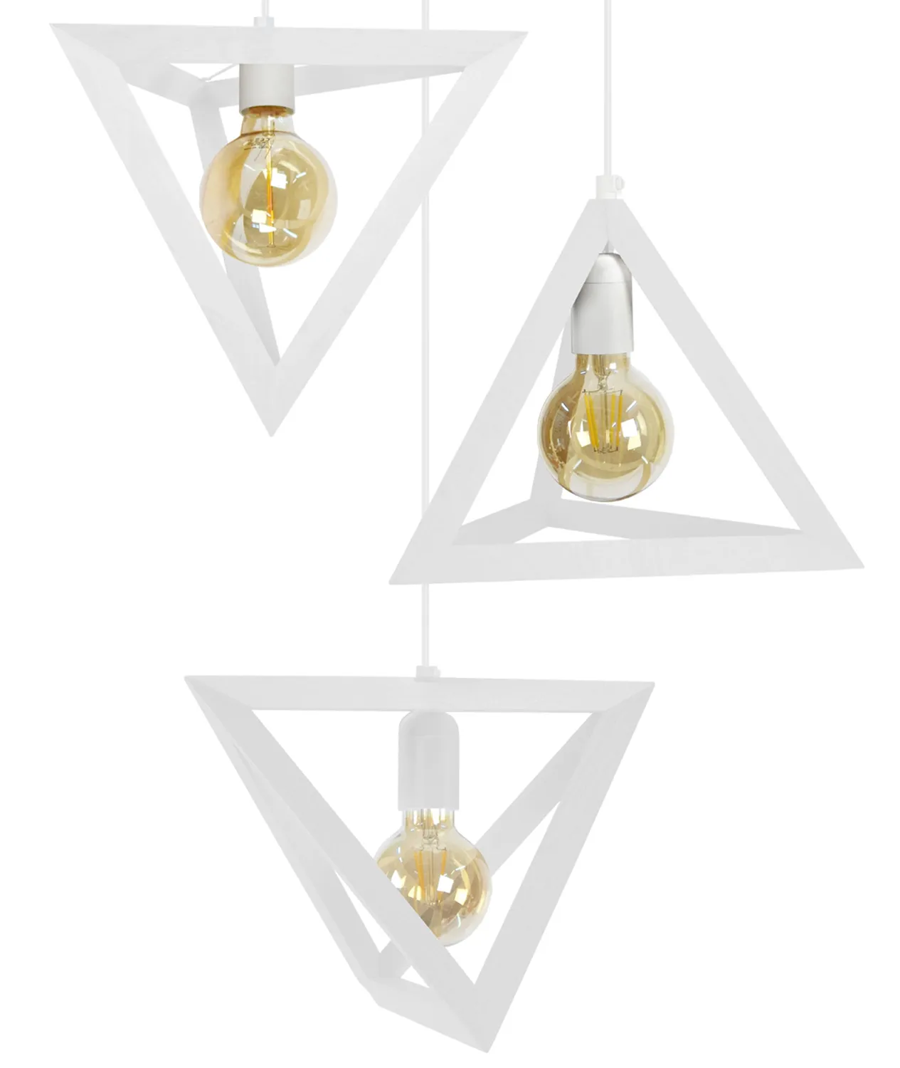 Tosel Tétraèdre A lampadario legno naturale 45x90 cm
