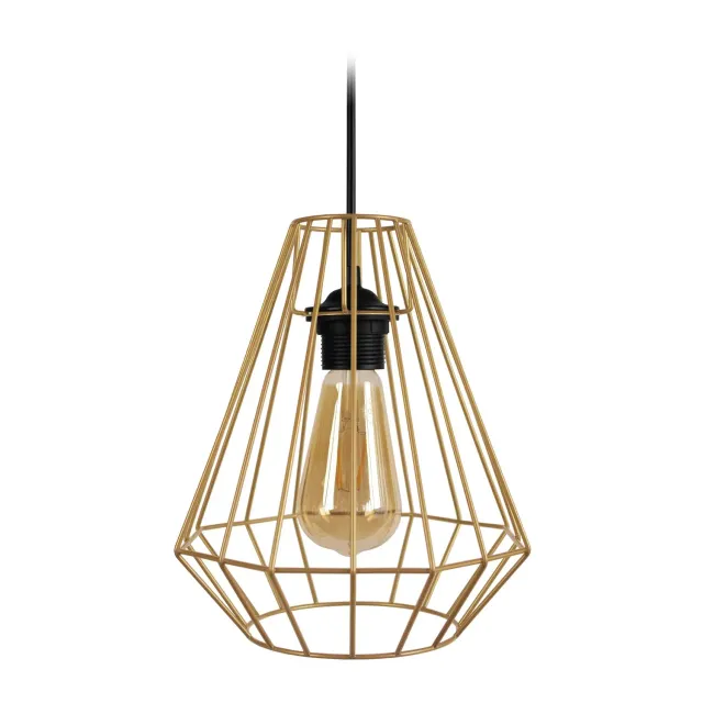 Tosel Diamond A sospensione metallo conica nera 20x100cm