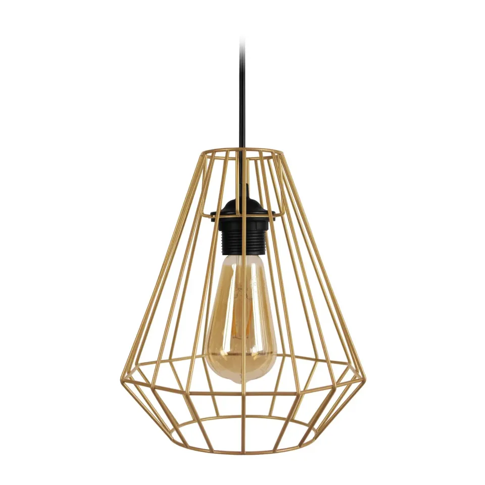 Tosel Diamond A sospensione metallo conica nera 20x100cm