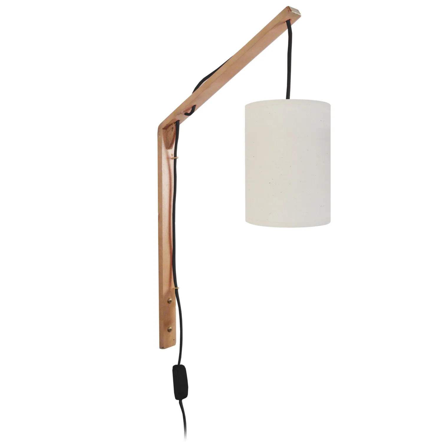 Tosel Picota applique legno naturale ecrù tessuto