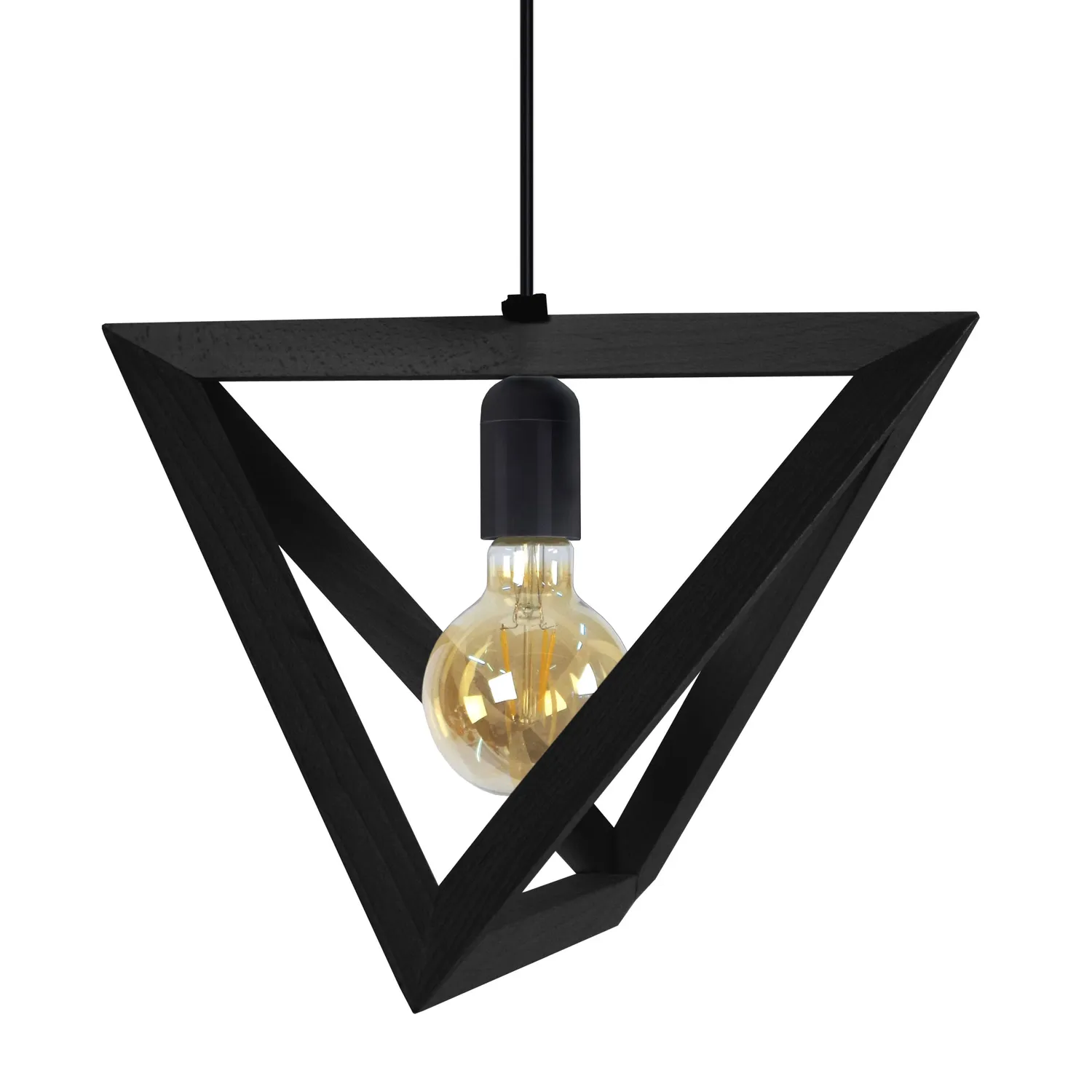 Tosel Tétraèdre C sospensione piramide legno naturale 35x100cm