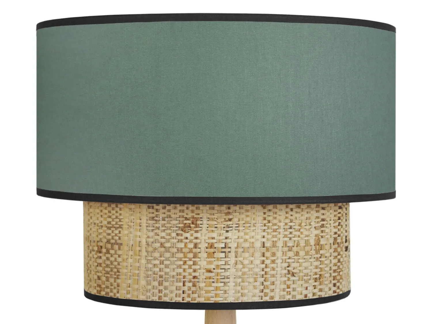 Tosel Cochin Lampada Tavolo Colonna Legno Crema 30x54 cm