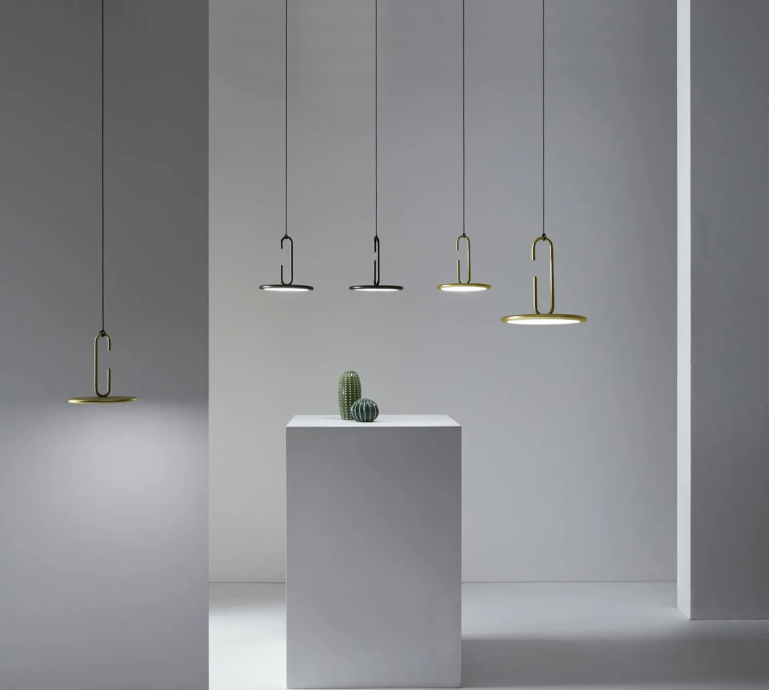 Penta Clip Mini sospensione bronzo/bianco LED 18 cm
