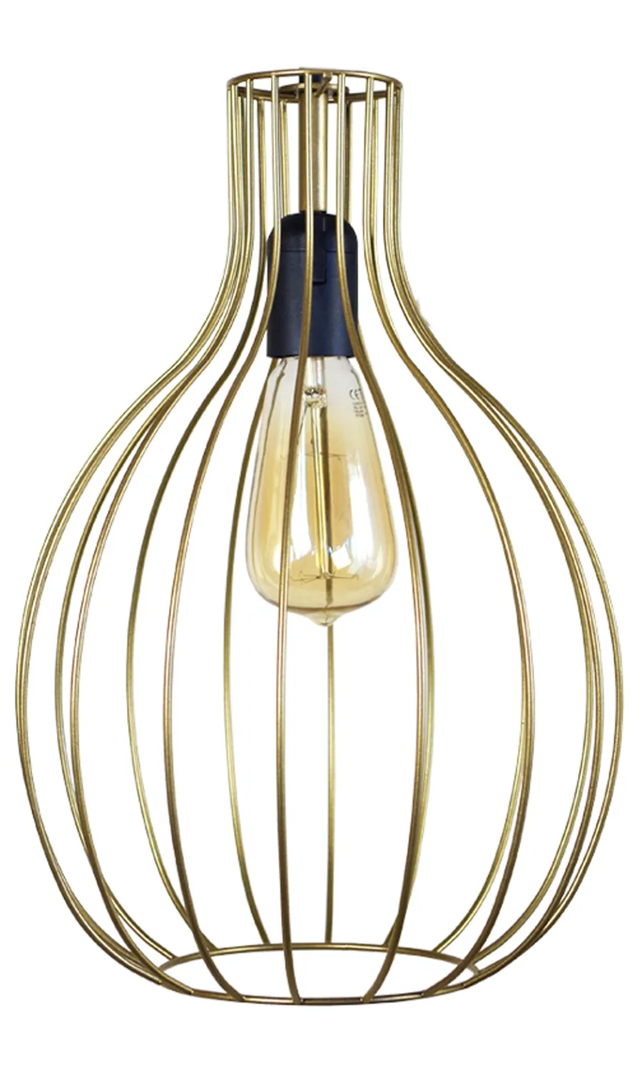 Tosel RUGBY POIRE CONE lampadario metallo nero 40x90 cm