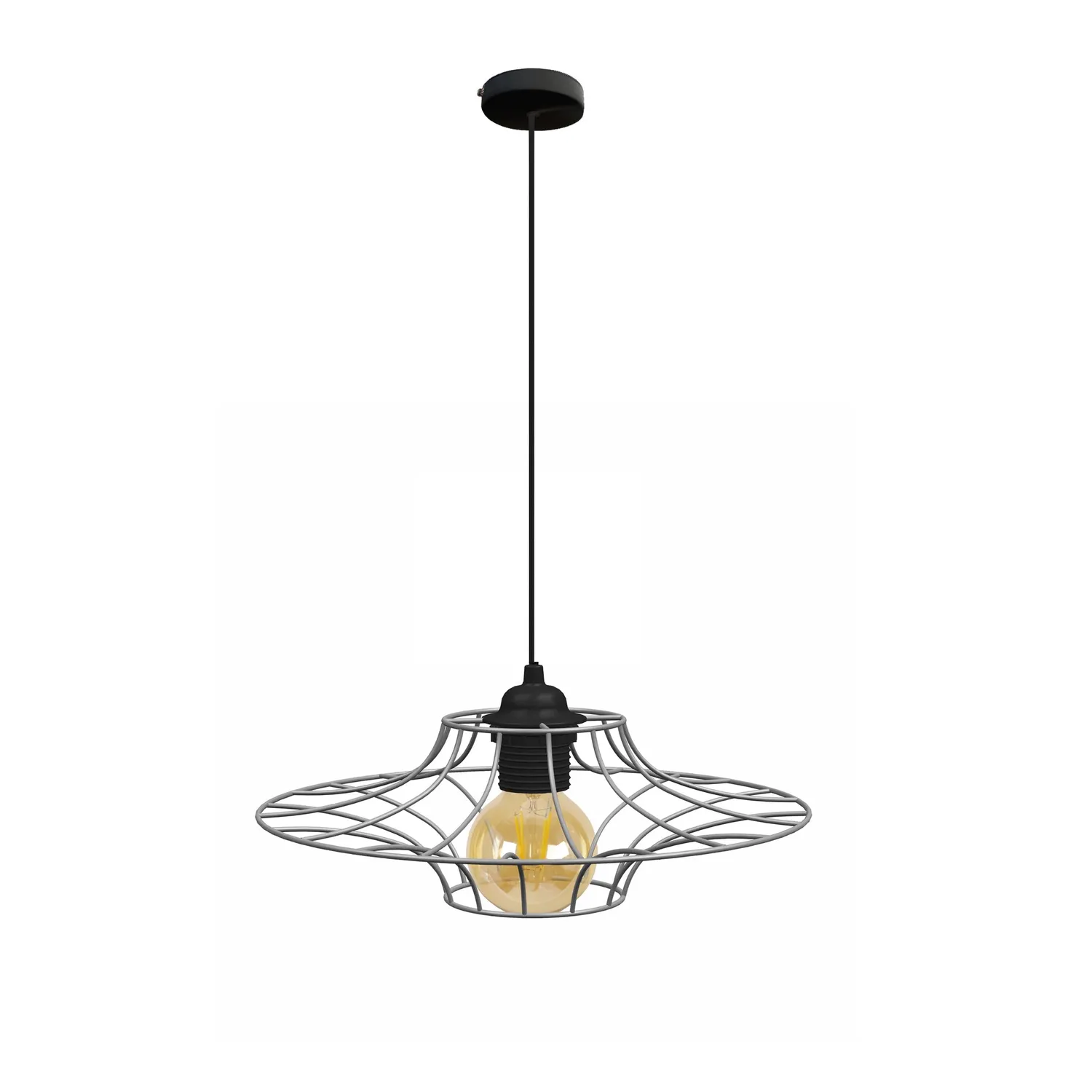 Tosel Ufo Sospensione Metallo Bianca 30x100 cm E27
