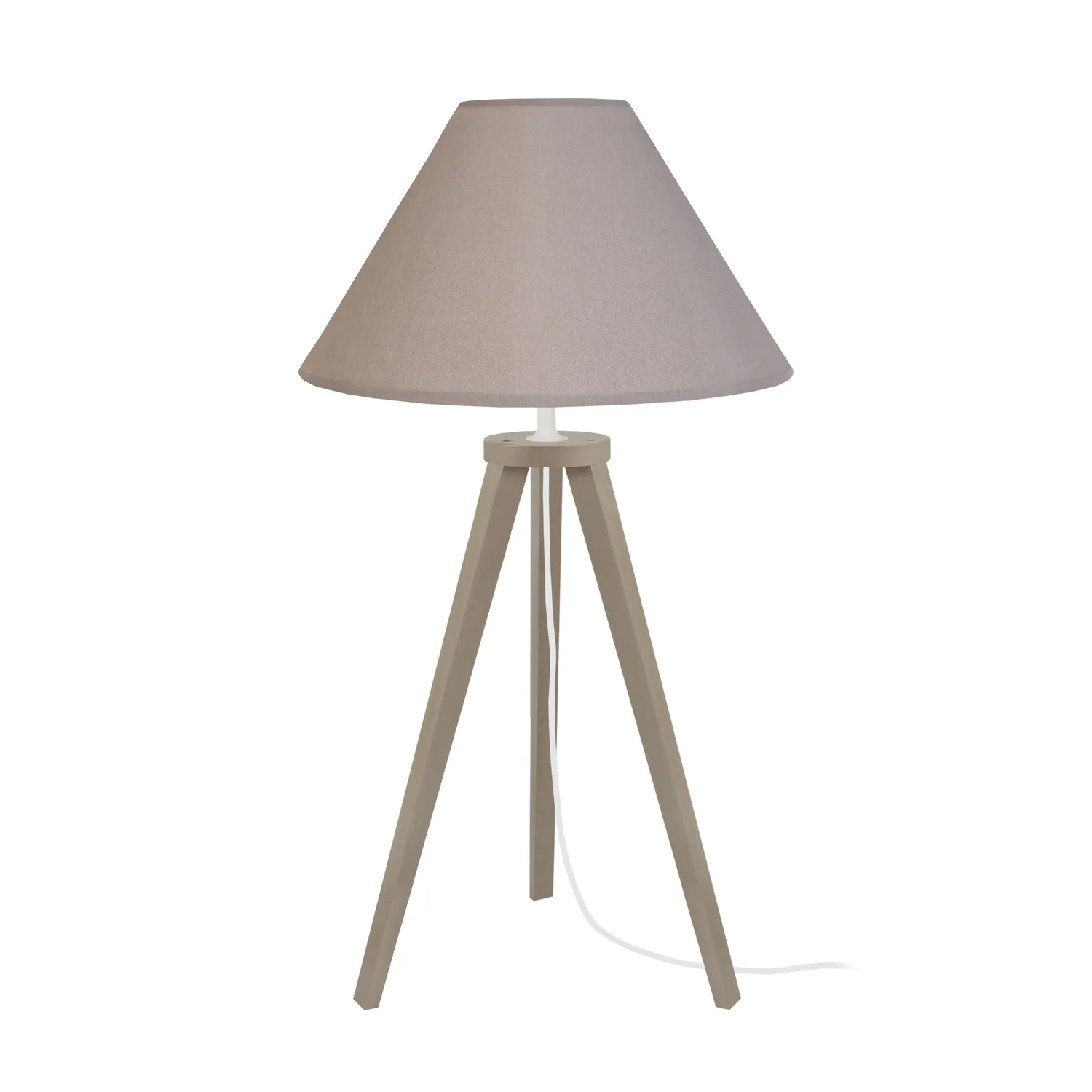 Tosel Malmo Lampada da Tavolo Treppiede Naturale 30x56cm