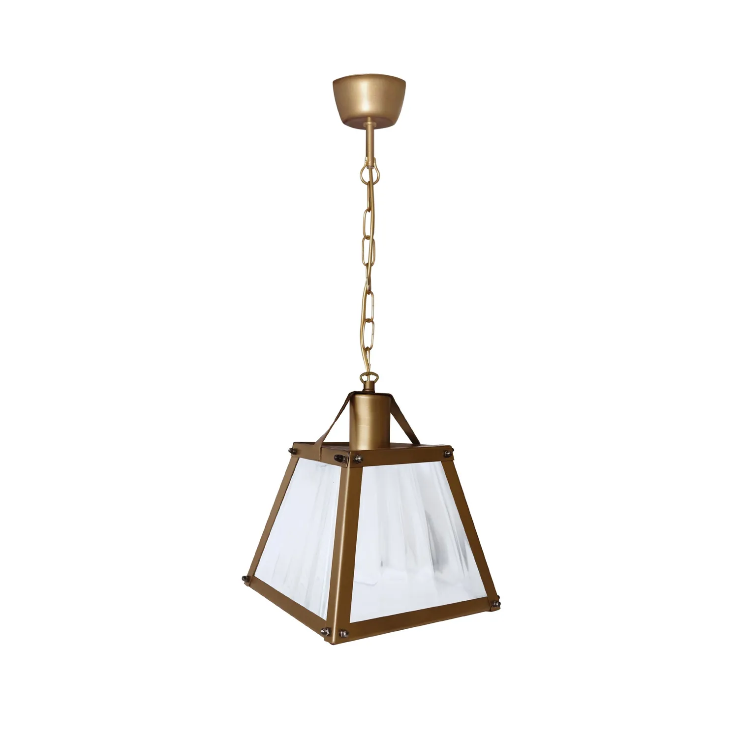 Tosel Baden sospensione vetro bronzo 20 cm