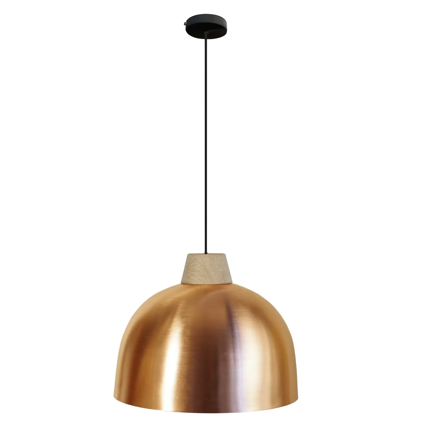 Tosel Half Ball sospensione rame legno D25
