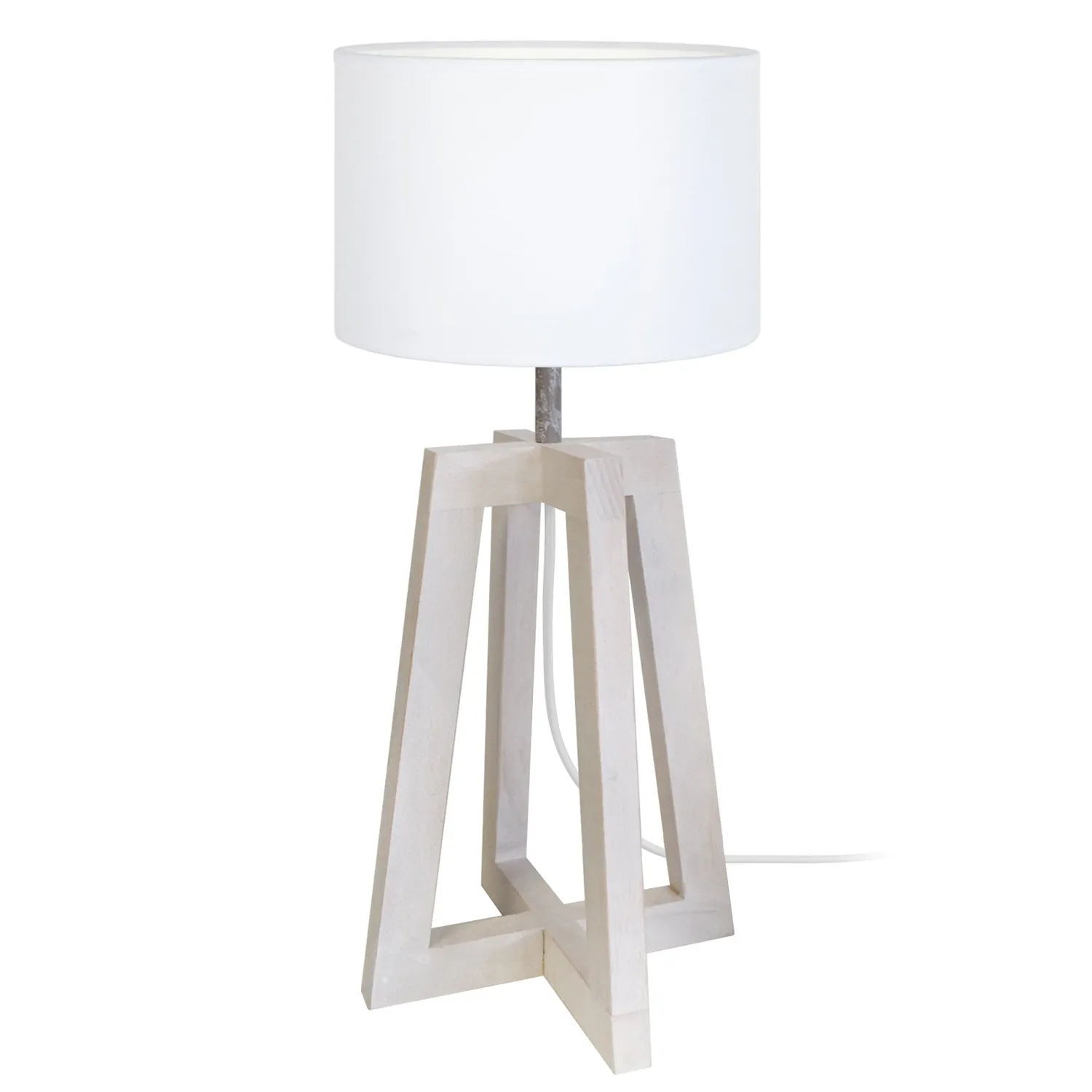 Tosel Lot Lampada da Tavolo Legno Naturale 25x50cm