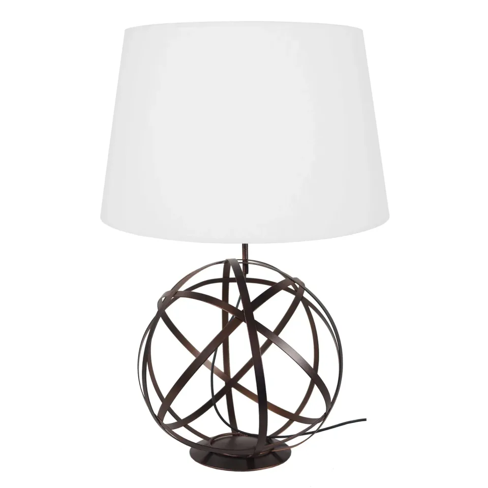 Tosel Globe Junon Lampada da Tavolo Nera 40x65 cm E27