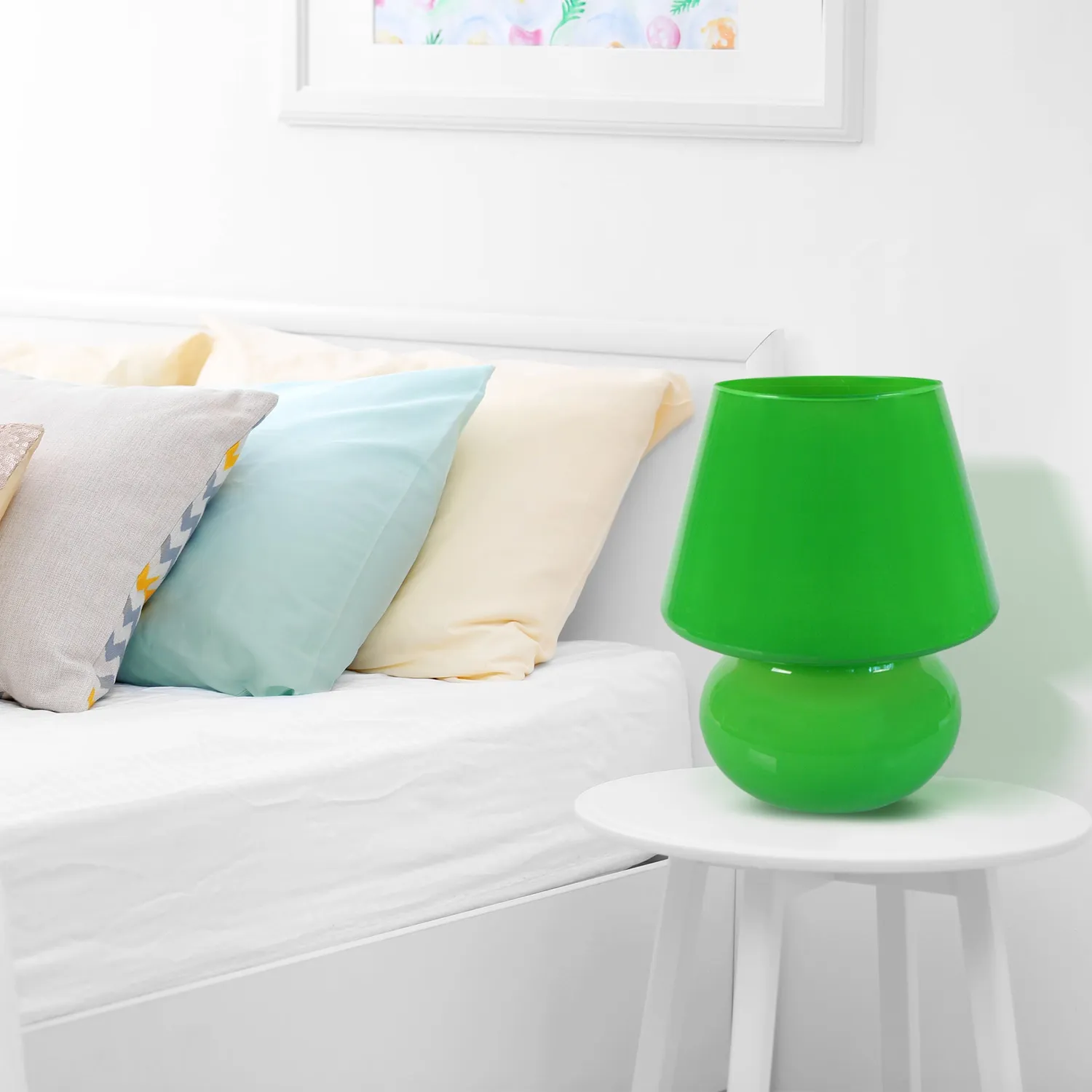Tosel Grand Champignon lampada tavolo bianco 30x37 cm
