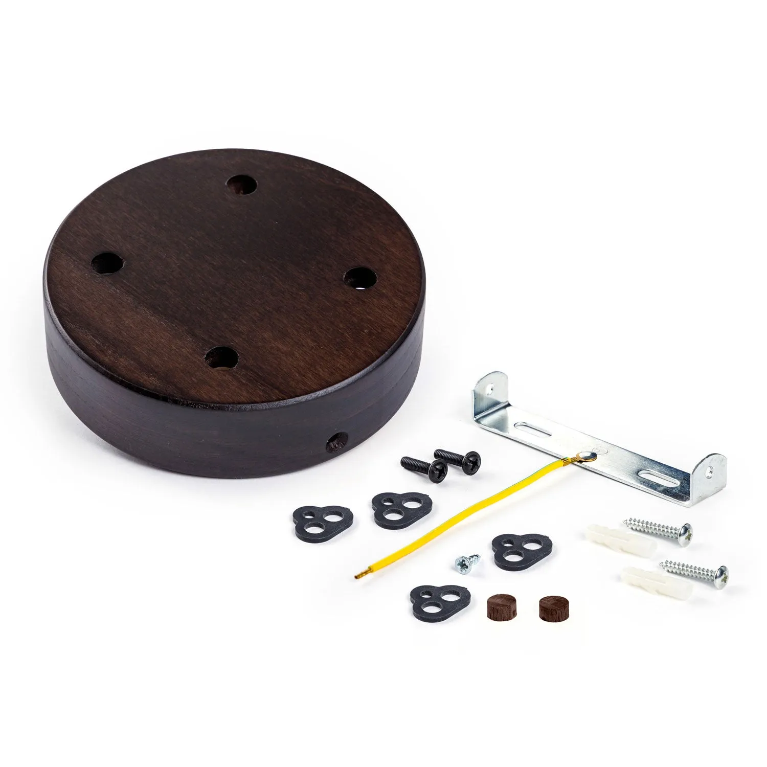 Creative Cables rosone legno 4 fori wenge 120mm