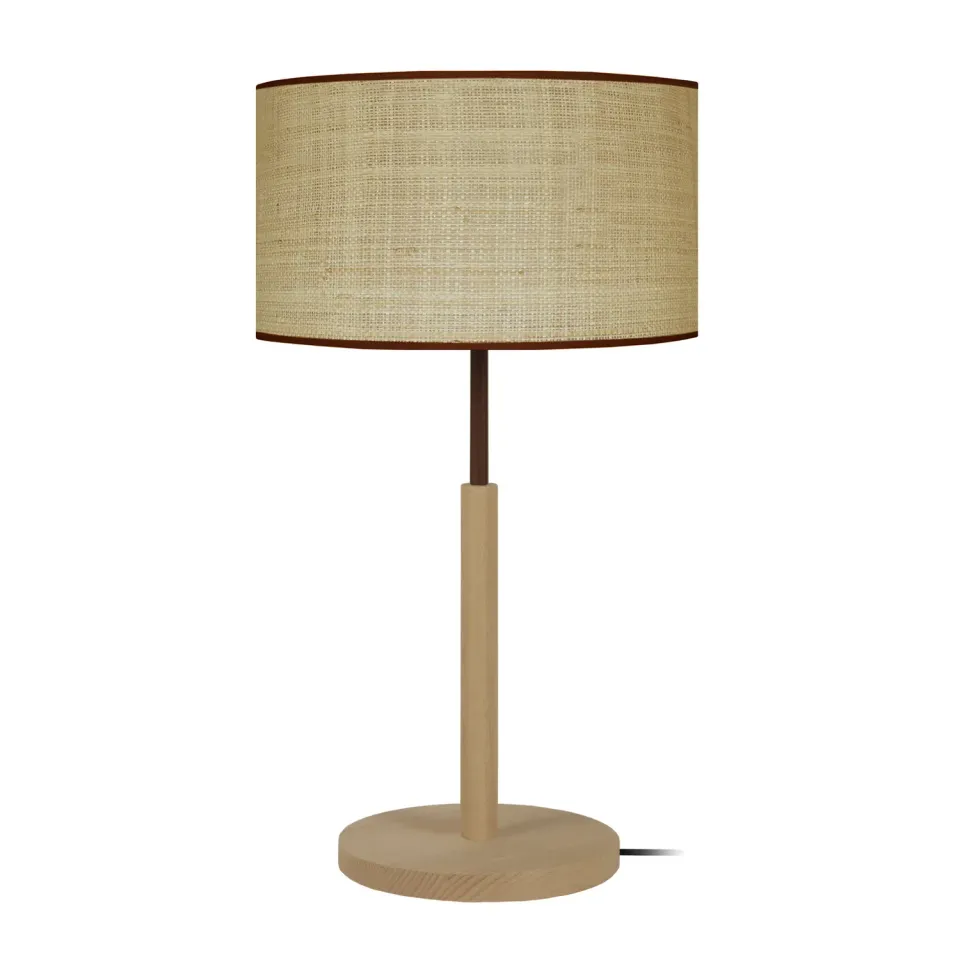 Tosel Goa lampada da tavolo colonna legno 30x51 cm