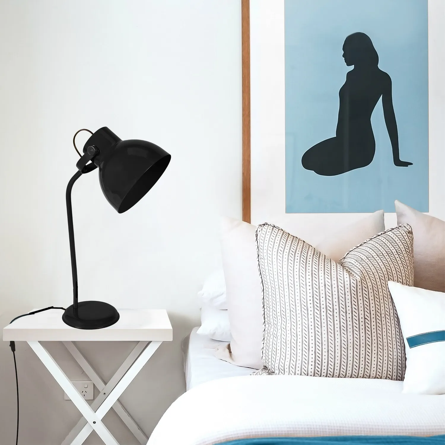 Tosel Perth lampada tavolo avorio snodata