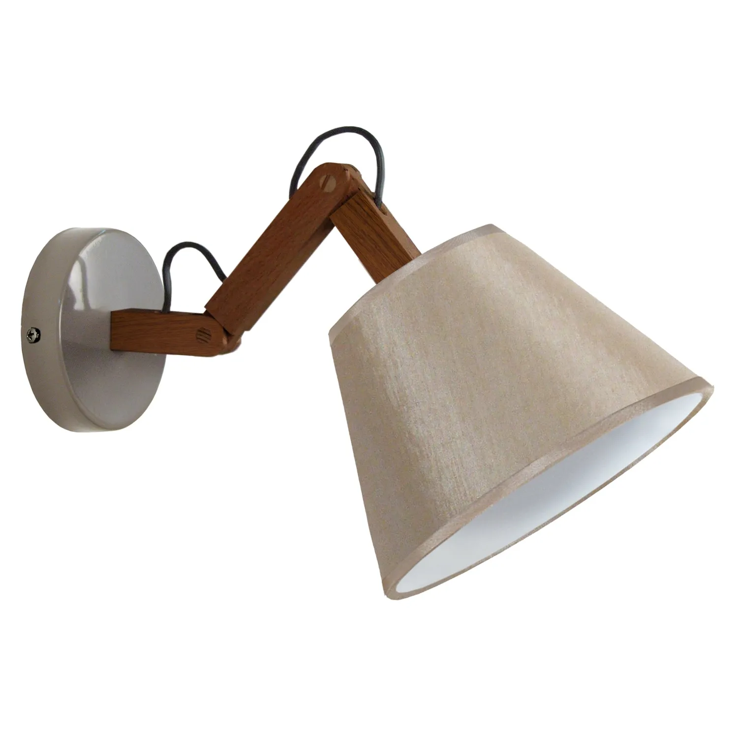 Tosel Freki applique legno snodata E14 16x45 cm
