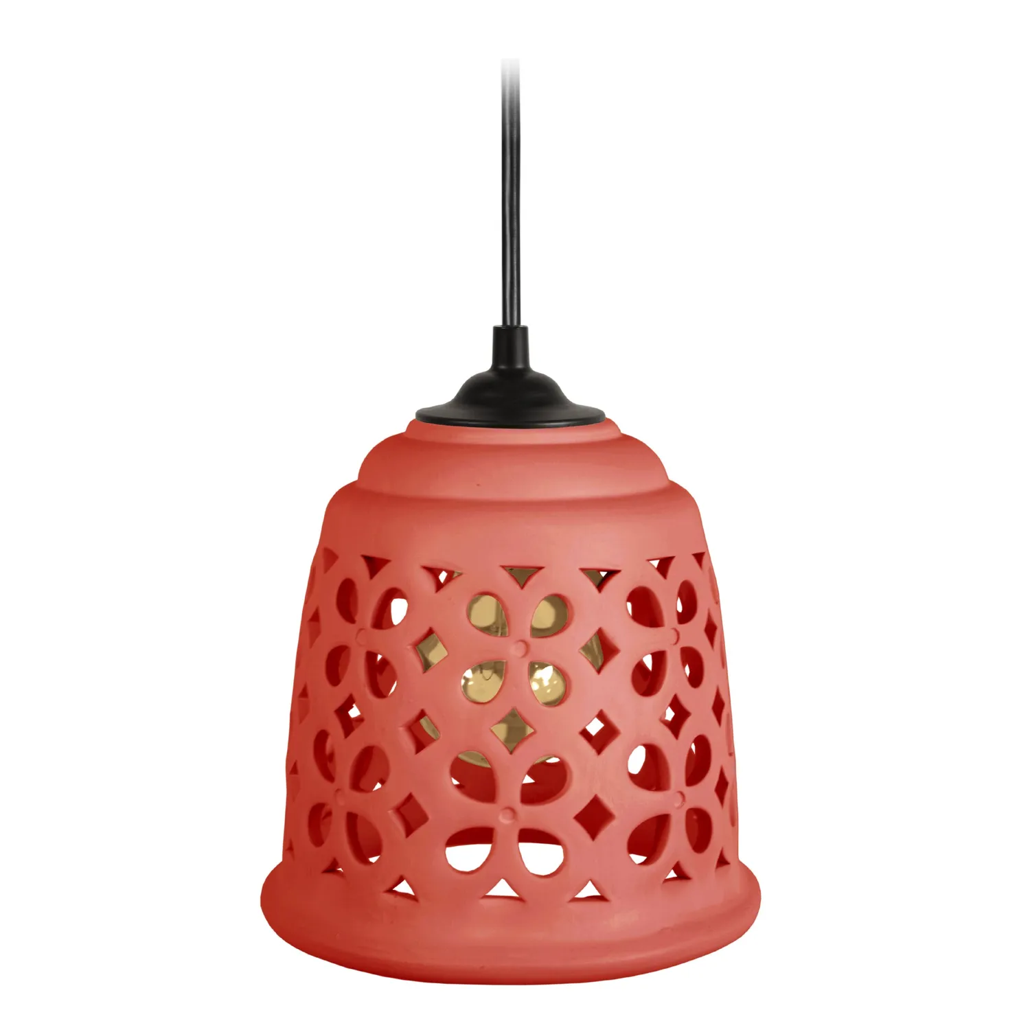 Tosel Loulé sospensione ceramica rossa 15,5 cm