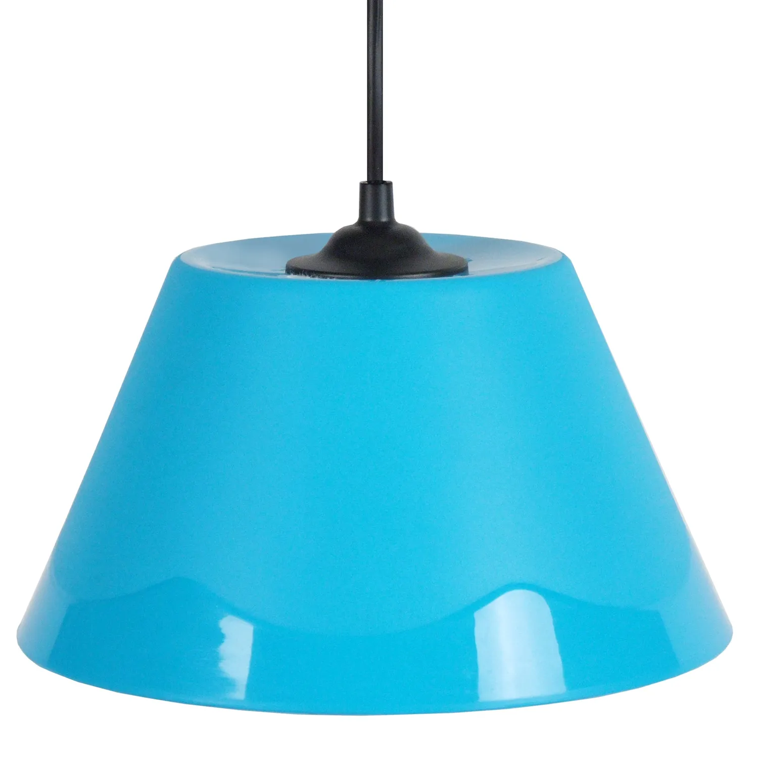 Tosel Polycone sospensione conica 22,5 cm bianca PVC E27