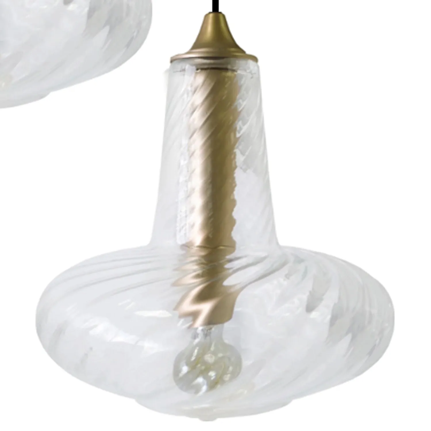 Tosel Veneza lampadario 5 luci 40x115cm bianco vetro