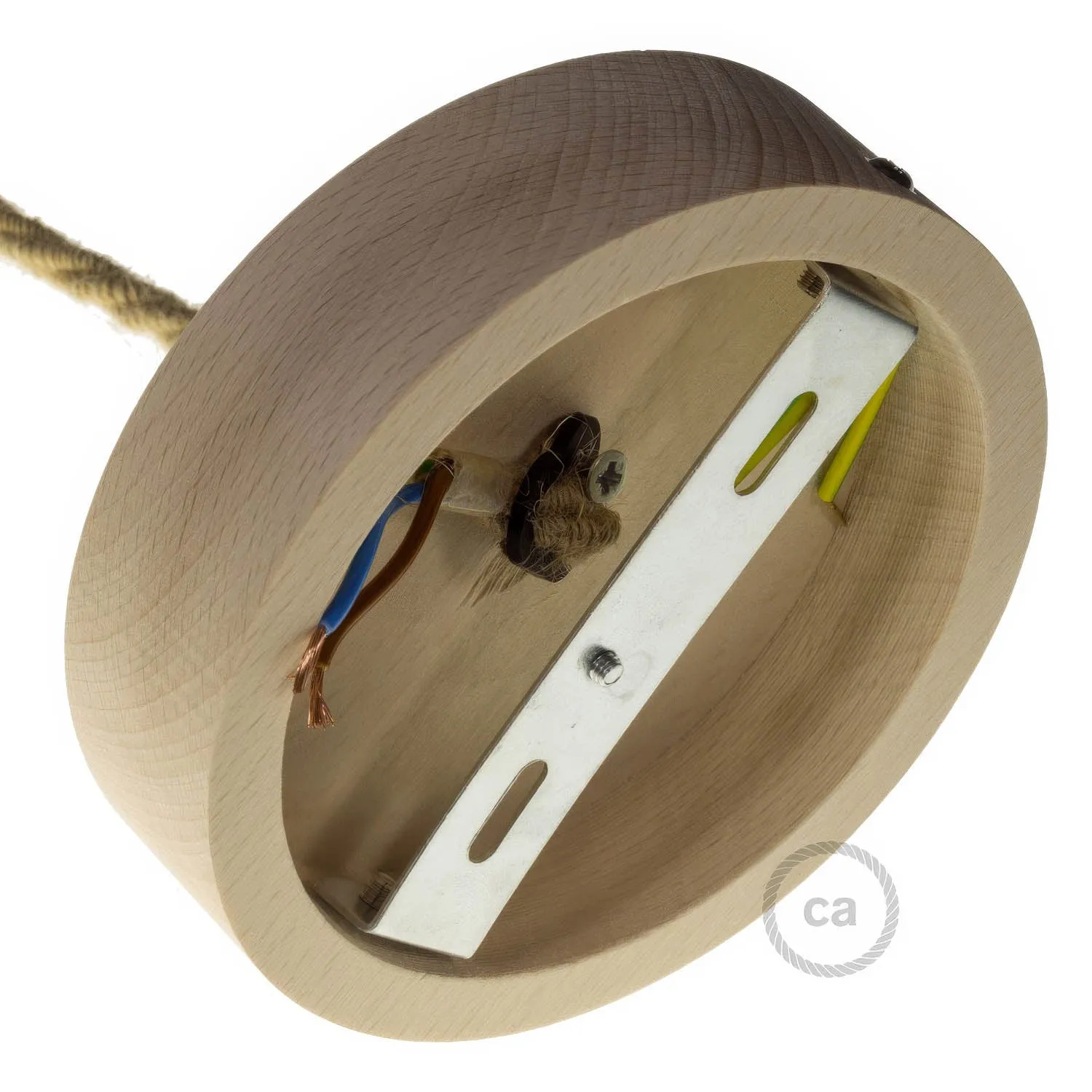 Creative Cables rosone legno neutro singola