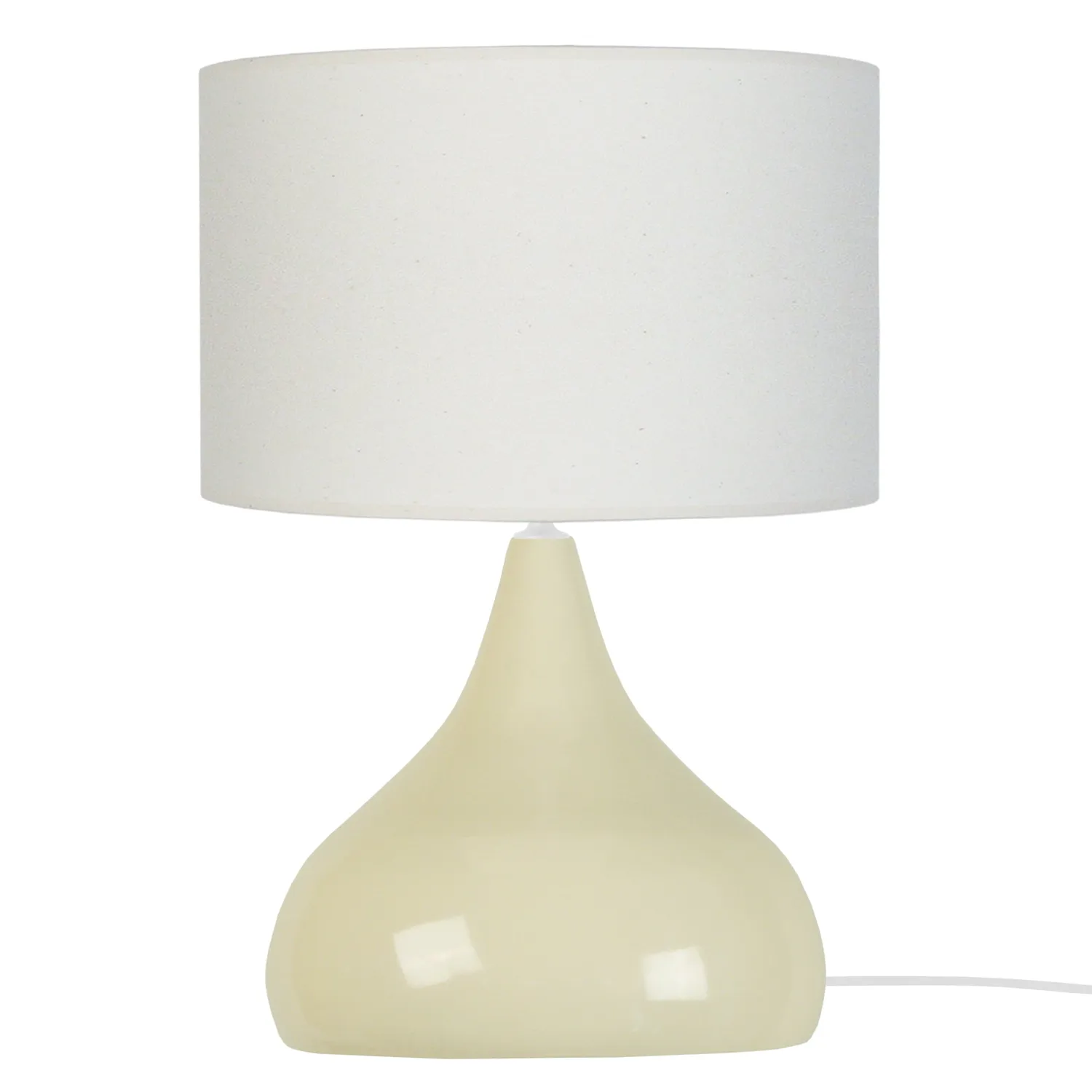 Tosel Camberra lampada da tavolo rame bianco cono metallo