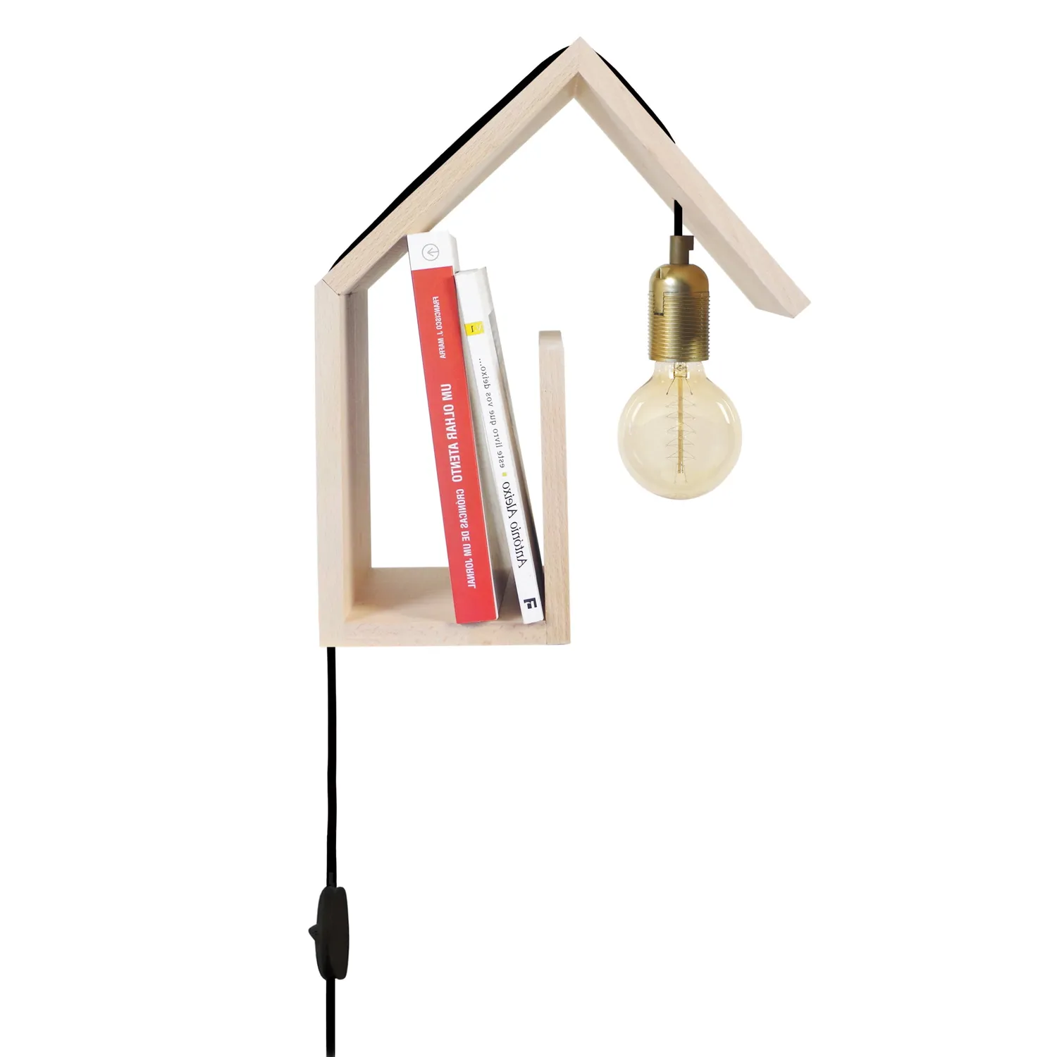 Tosel Cottage G applique legno con mensola 29x36 cm