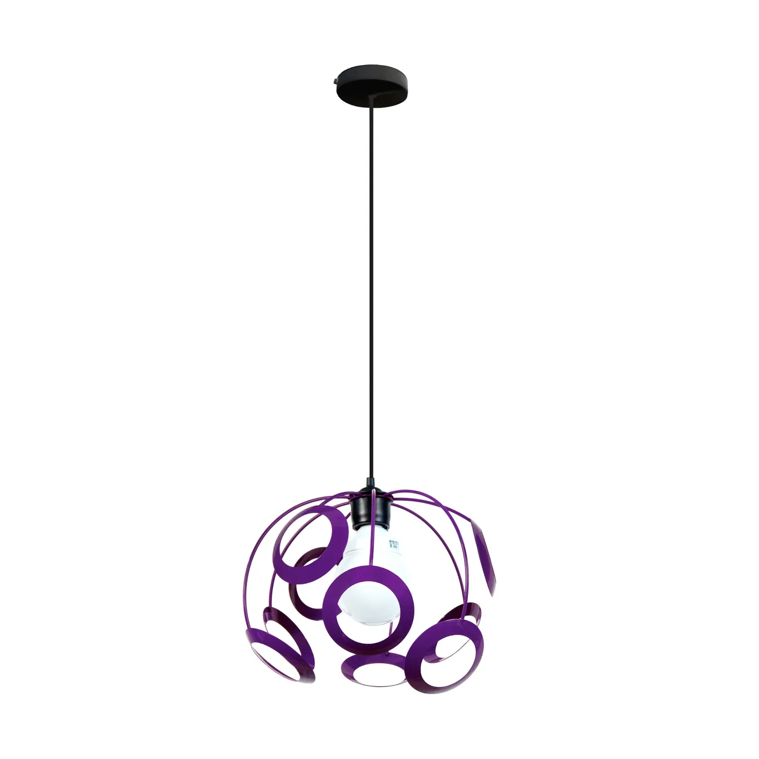 Tosel Jupiter sospensione metallo bianco D30cm E27