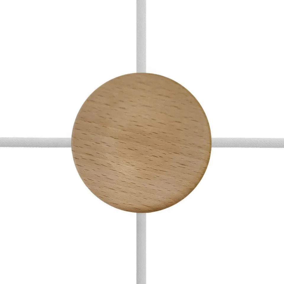 Creative Cables Mini rosone soffitto legno naturale 4 fori