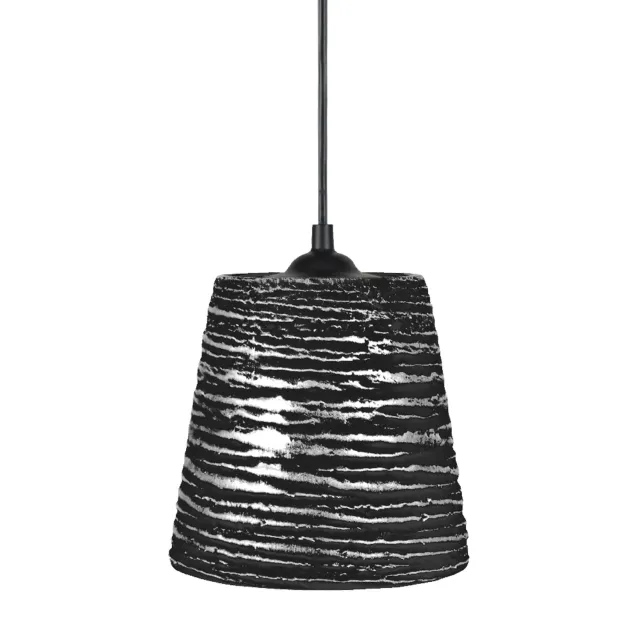 Tosel Lamas sospensione ceramica bianca conica E27