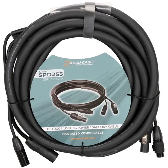 American DJ Accu-Cable SPD255 cavo combo IP65 7,6m