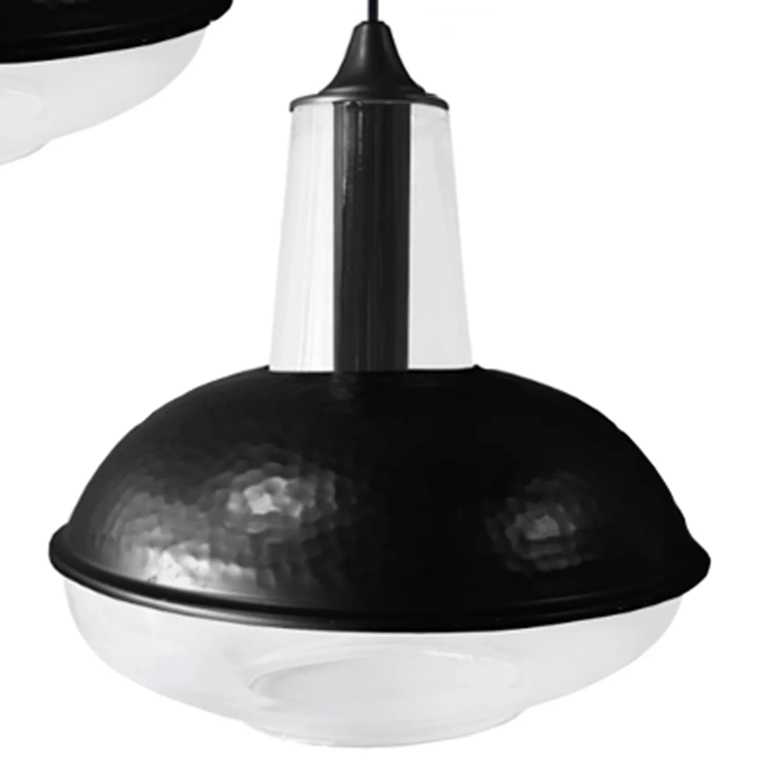 Tosel Padova lampadario 5 luci nero 40x120 cm vetro