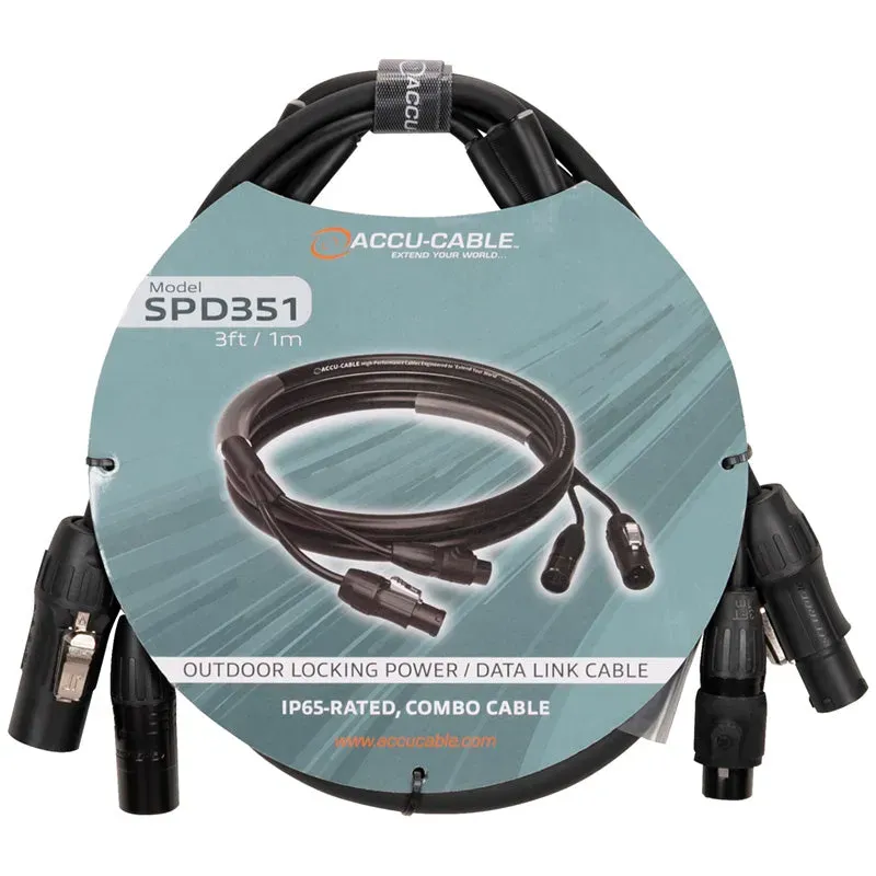 American DJ Accu-Cable SPD351 cavo combo DMX IP65 1m