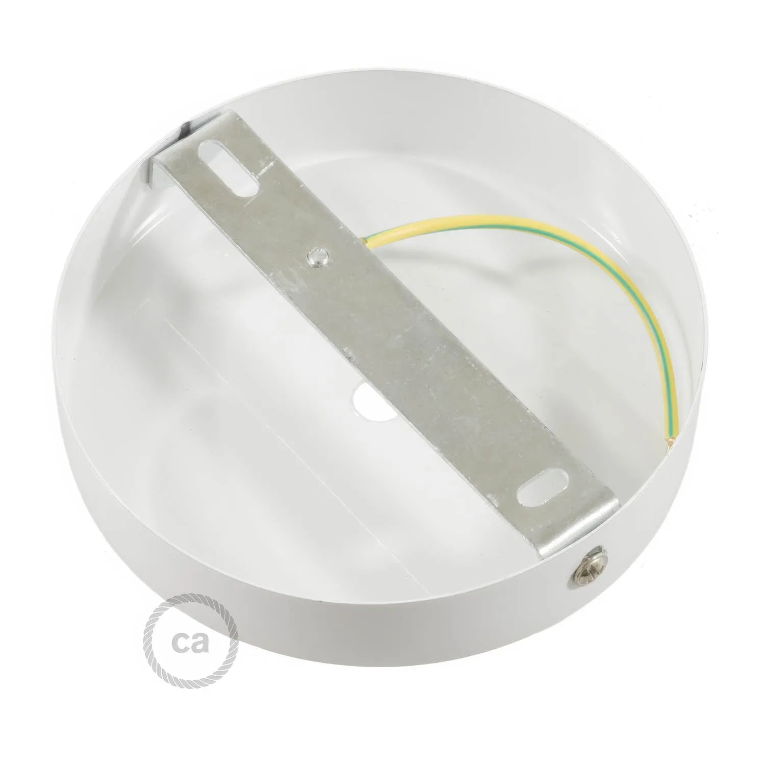 Creative Cables rosone soffitto metallo bianco opaco 120 mm