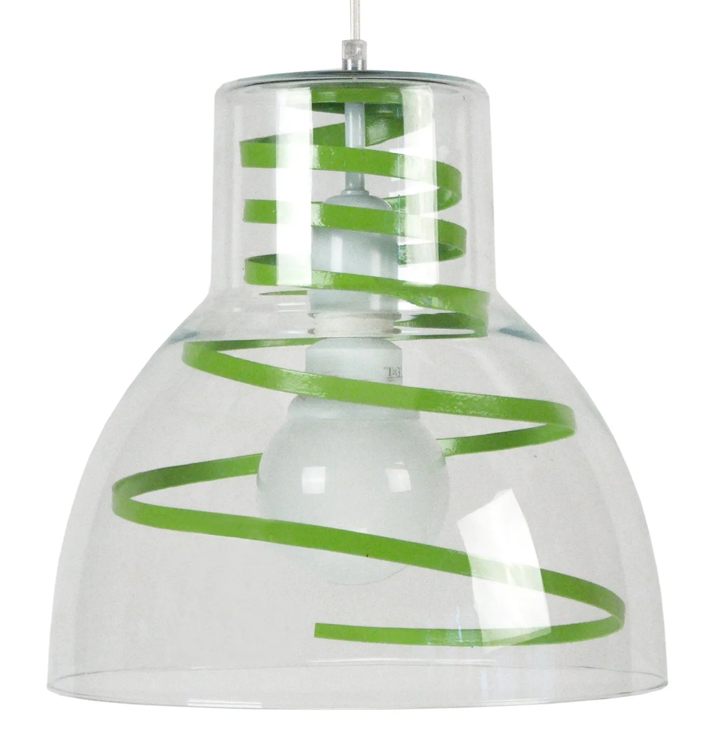 Tosel Cloche Verre sospensione vetro campana verde 30x100 E27
