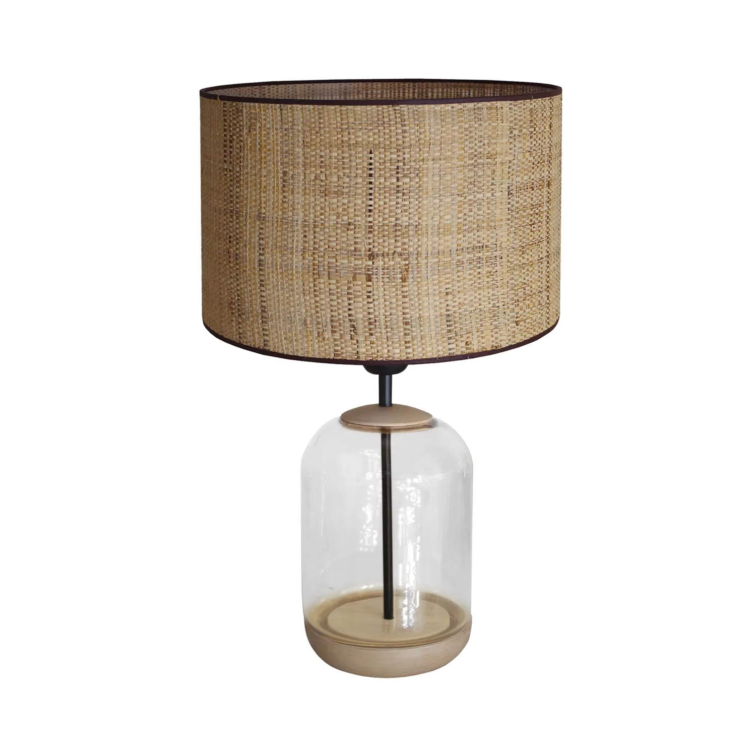Tosel Svalbard Medium lampada tavolo vetro trasparente 50 cm