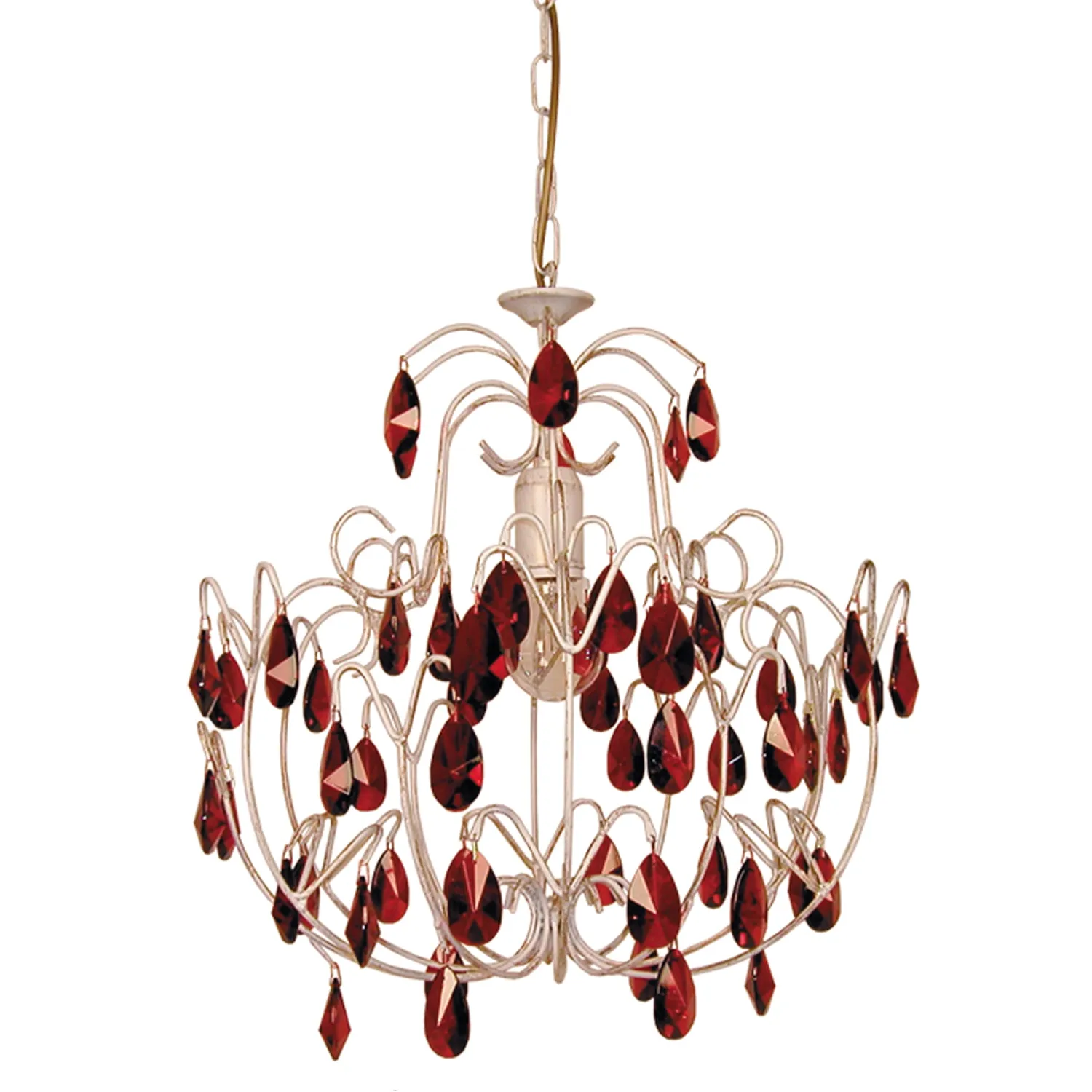 Tosel Pampilles Lampadario Marrone Oro 44cm E27