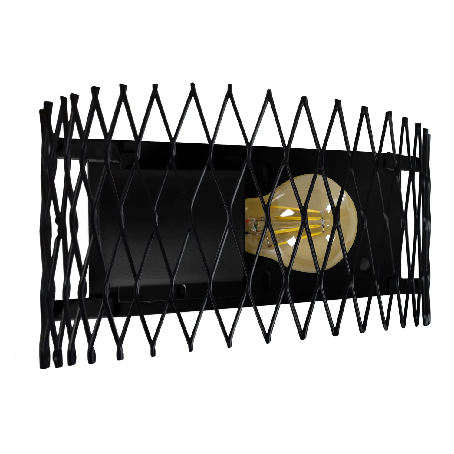 Tosel Aster applique muro nero 25x11 cm luce su e giu