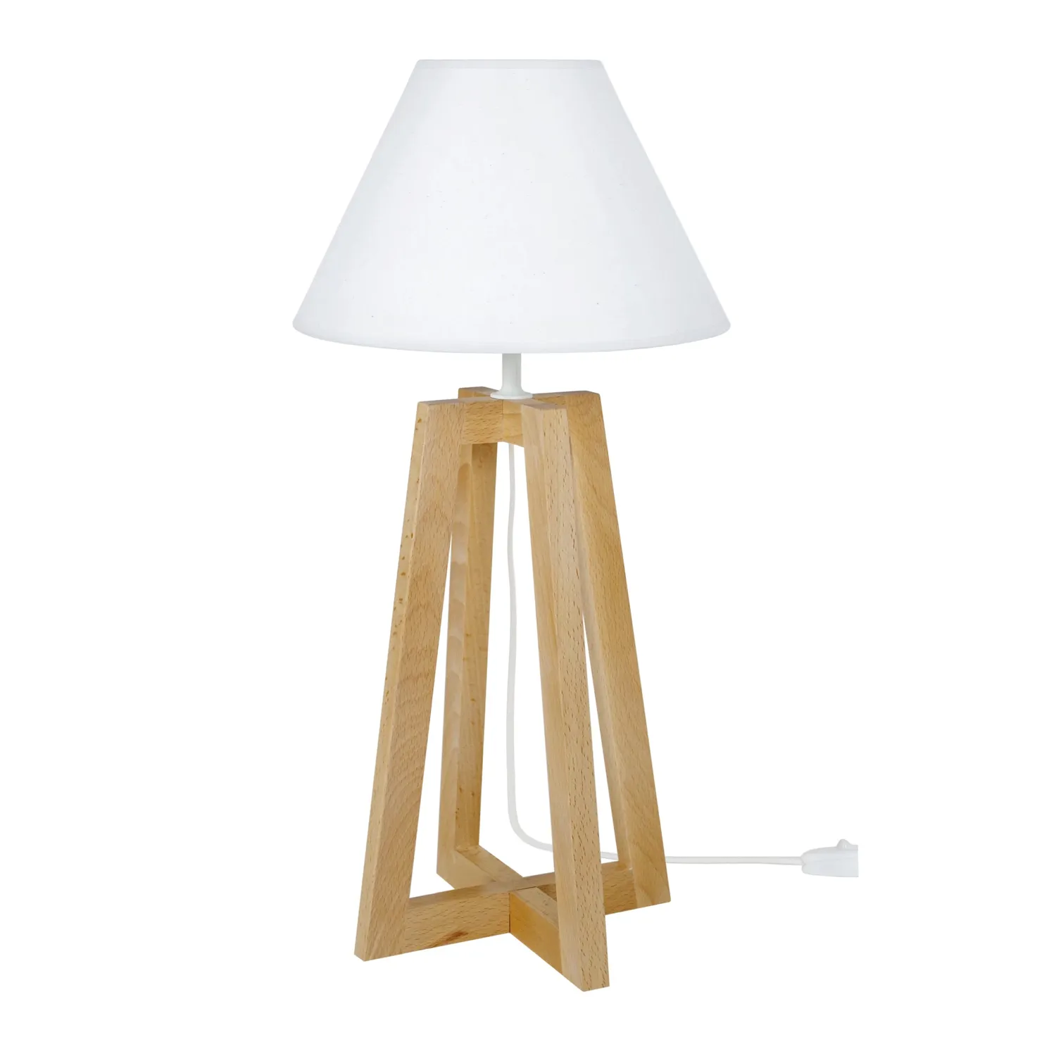 Tosel Lot Lampada da Tavolo Nera 30x50cm E27