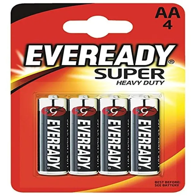 Eveready Silver Pila AA Zinco-Carbone Confezione 4 Pezzi