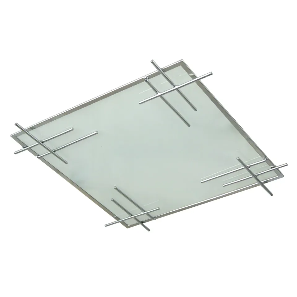 Tosel Tokyo Plafoniera Vetro Quadrata Bianca 35 cm